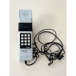 New Generation TELEMAX Push Button Telephone Baby Blue Phone 1980 Bendable Cord